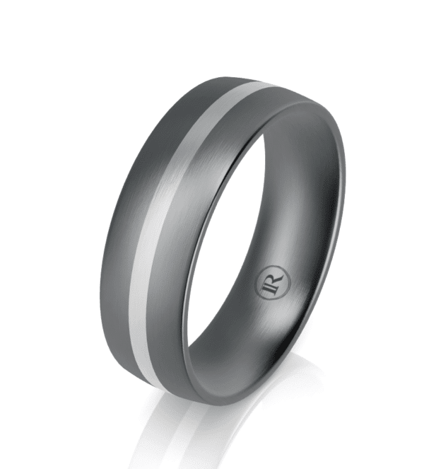 Tantalum & White Gold Wedding Band