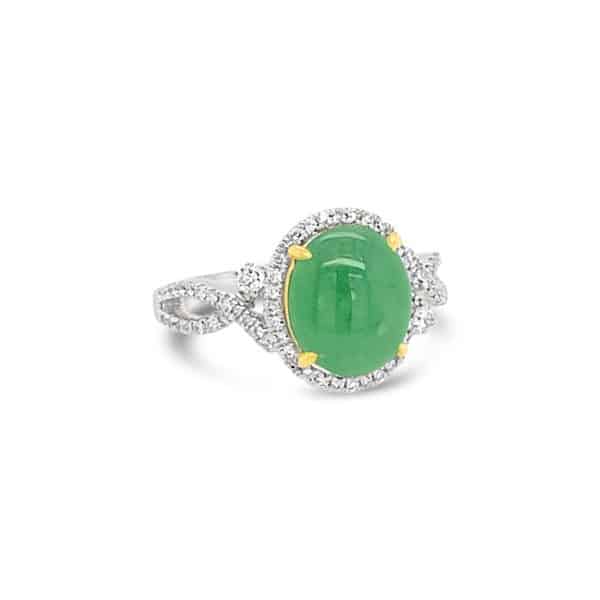 Jade & Diamond Ring - Image 2