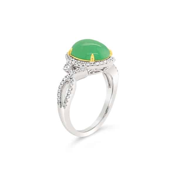Jade & Diamond Ring - Image 4