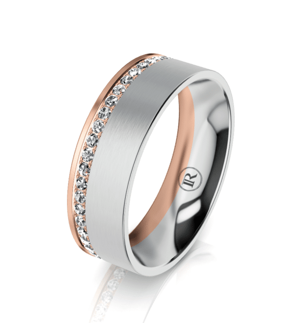 Rose & White Gold Wedding Band