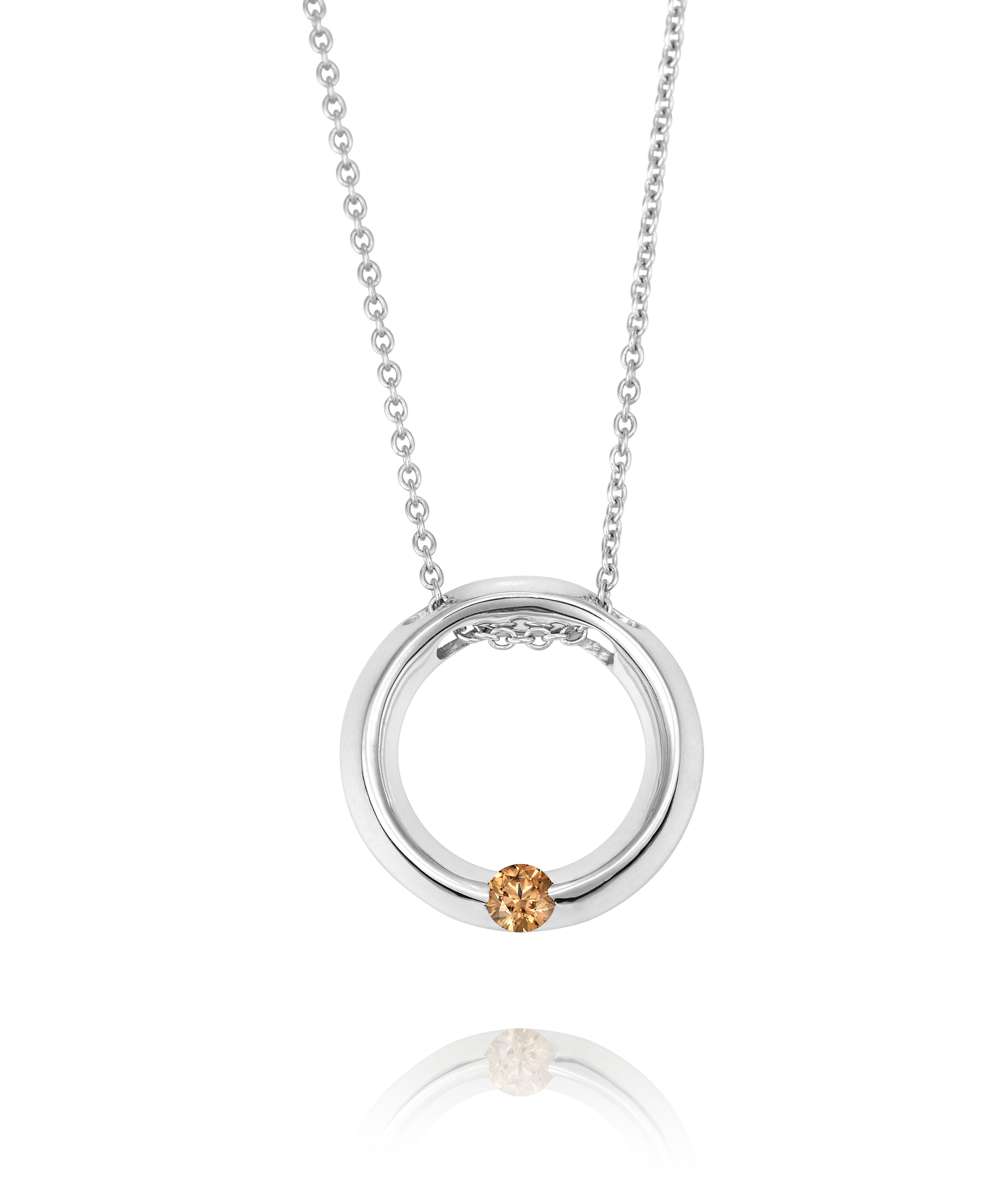 9ct White Gold Chocolate Diamond Endless Love Pendant Argyle Jewellers 9ct White Gold Chocolate Diamond Endless Love Pendant
