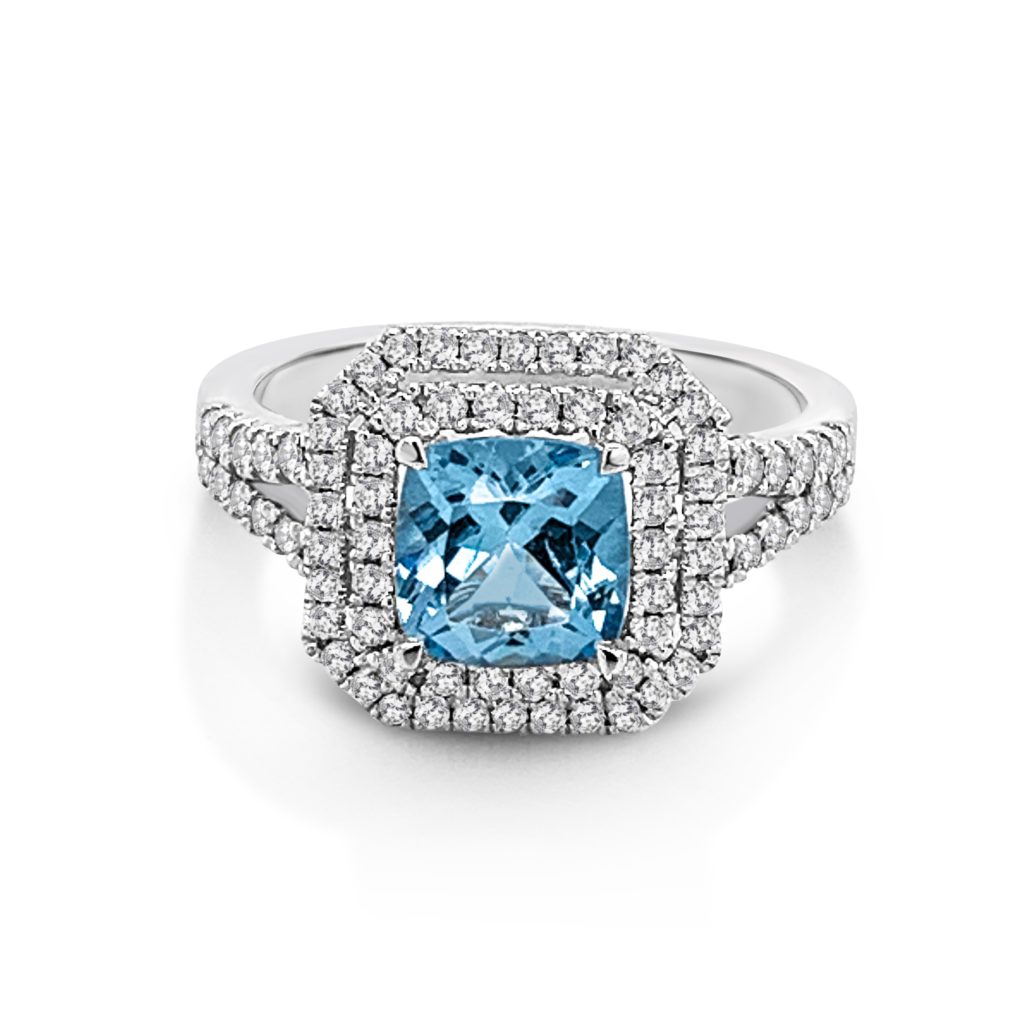 Aquamarine & Diamond Ring Argyle Jewellers