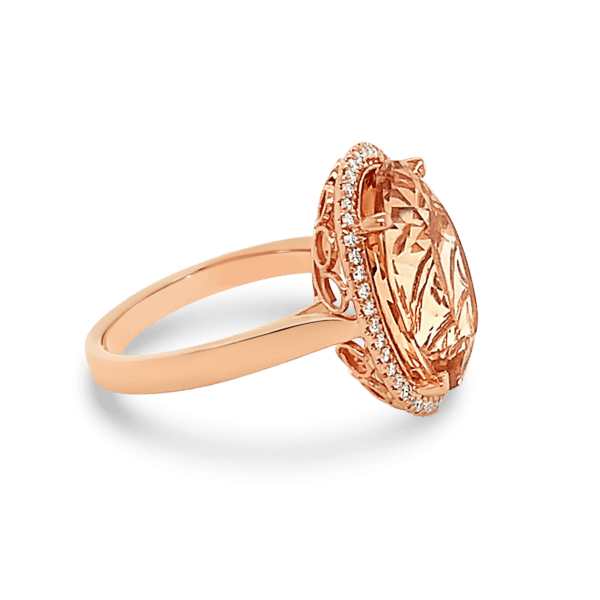 Morganite & Diamond Ring - Image 3