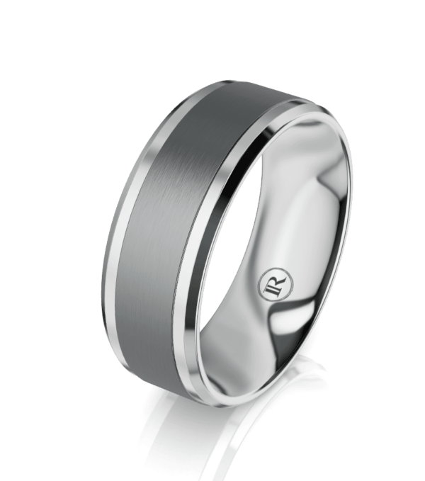 Tantalum & White Gold Wedding Band