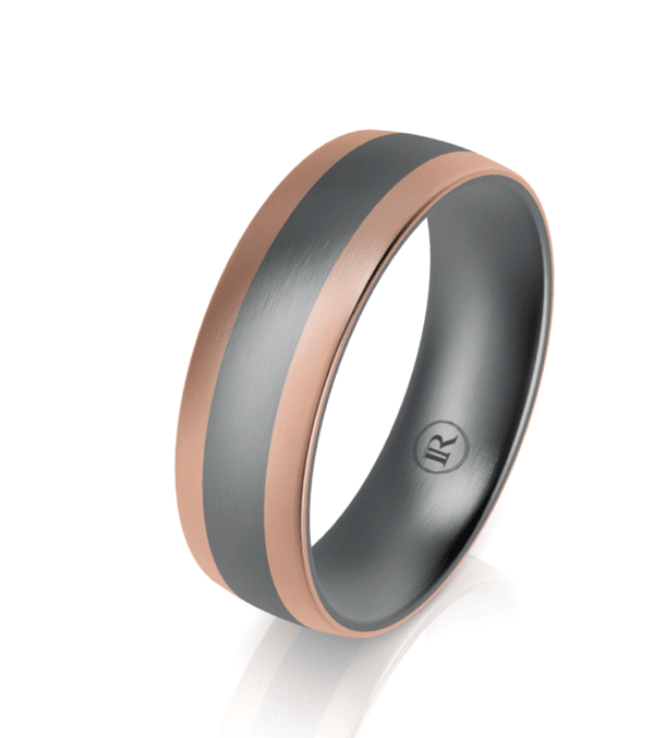 Tantalum & Rose Gold Wedding Band