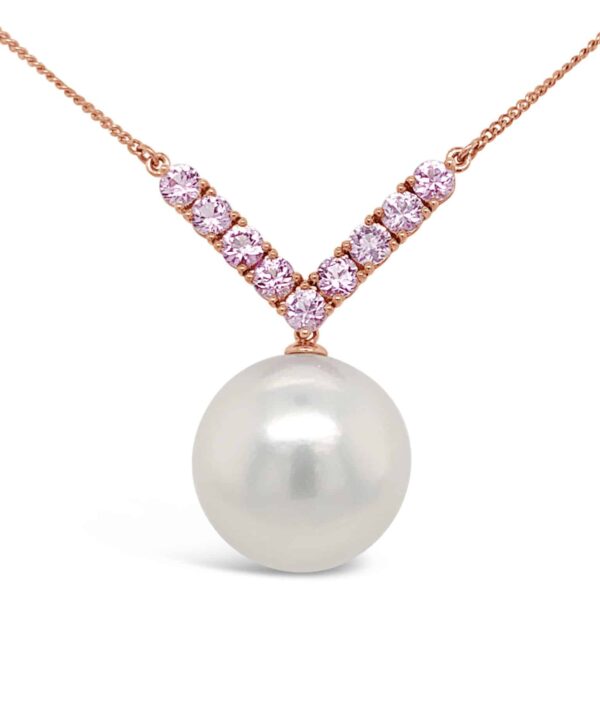 South Sea Pearl & Sapphire Pendant