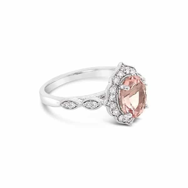 Morganite & Diamond Ring - Image 2
