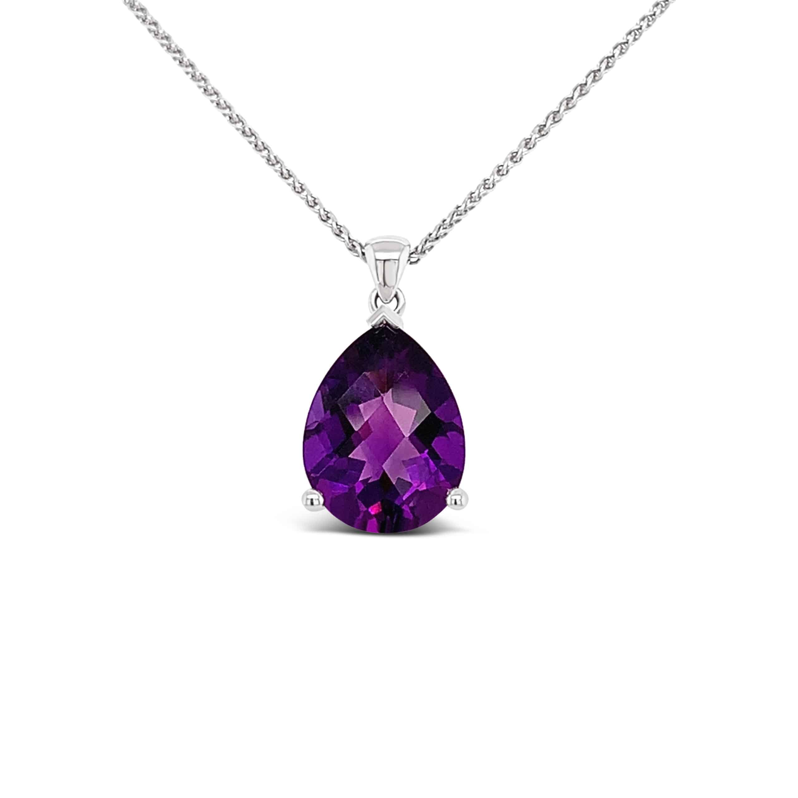 Amethyst gemstone necklace discount