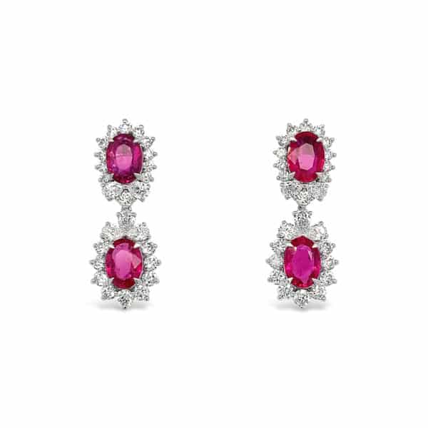 Ruby & Diamond Earrings