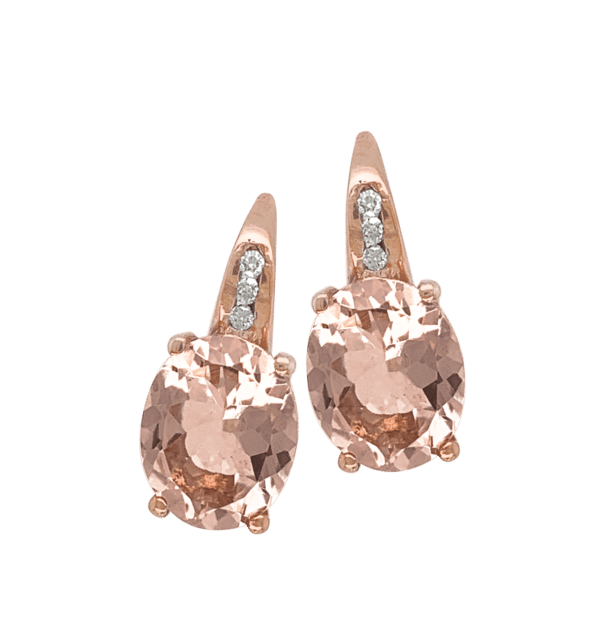 Morganite & Diamond Earrings