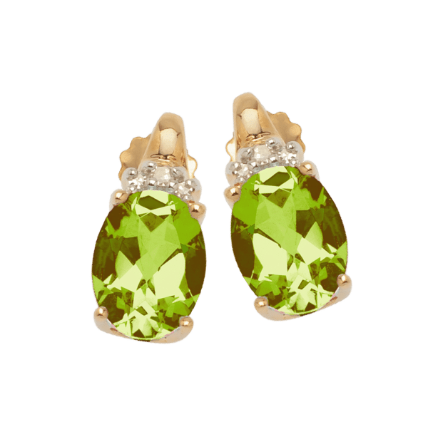 Peridot  Diamonds Earrings