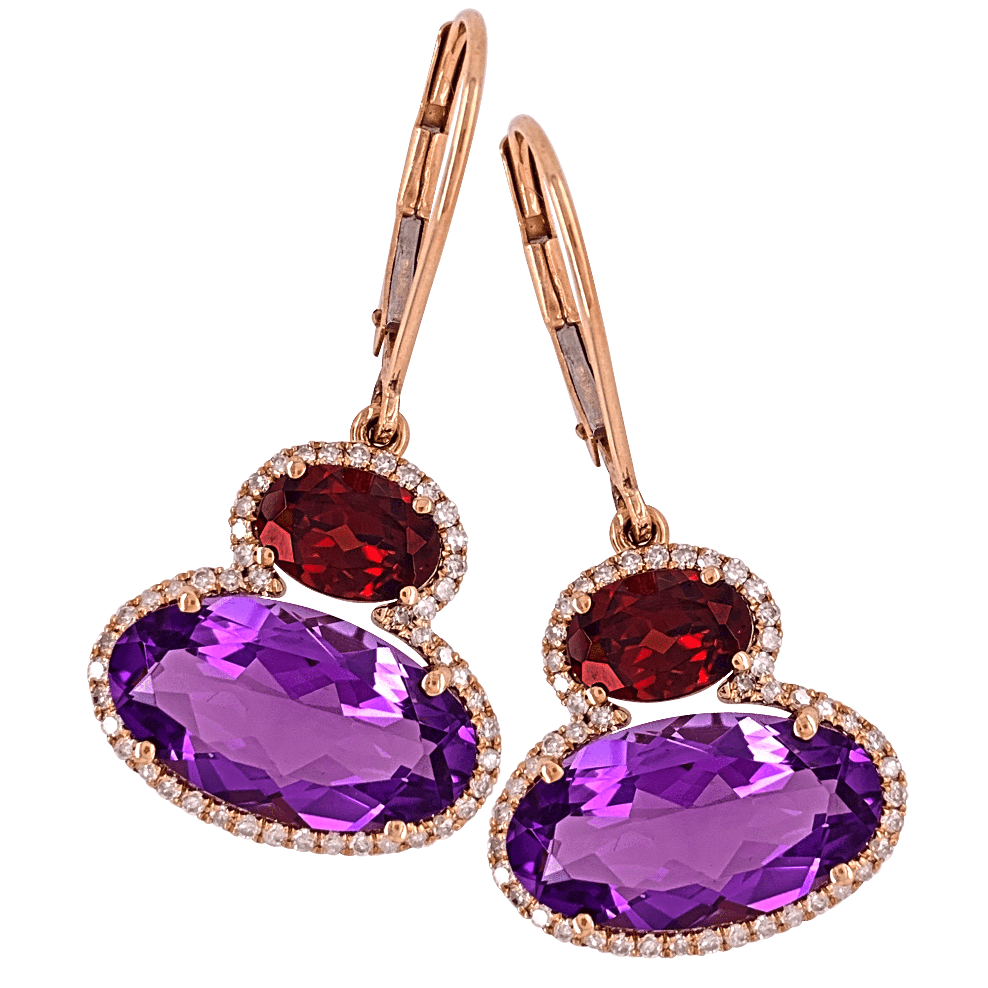 Amethyst Garnet Earrings Argyle Jewellers