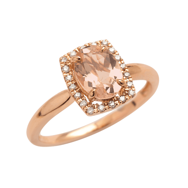 Morganite & Diamond Ring