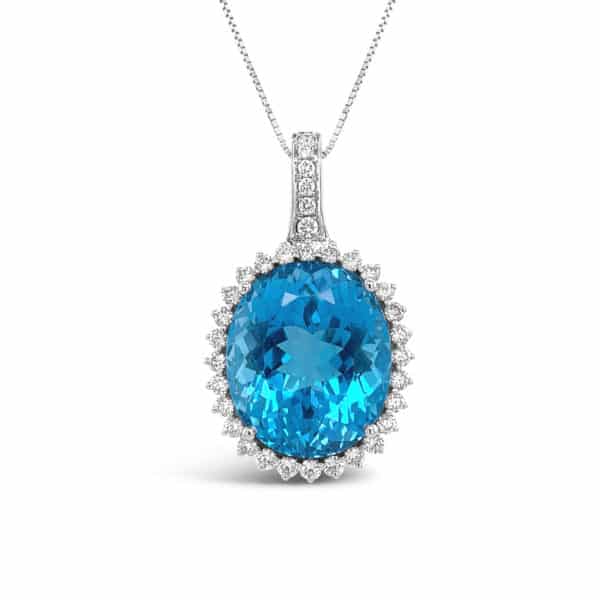 Topaz & Diamond Pendant