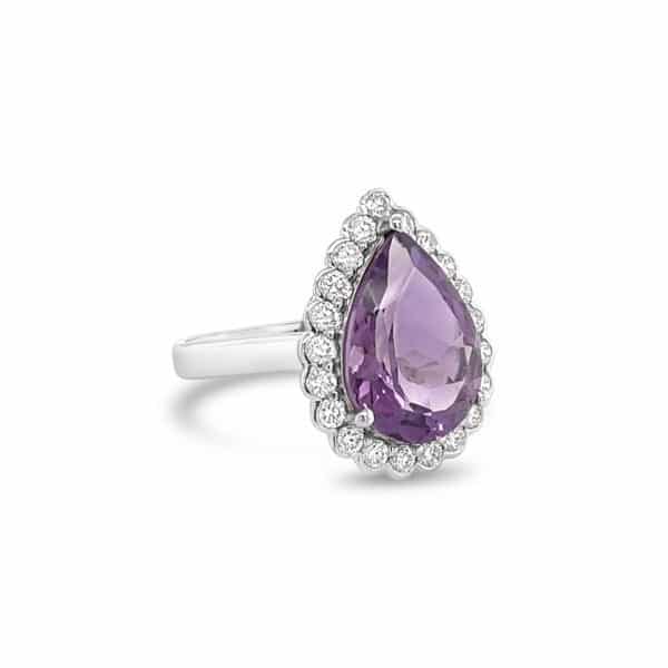 Amethyst & Diamond Ring - Image 2