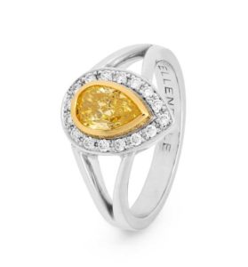 ellendale-diamonds-pear-cut-yellow-diamond-ring