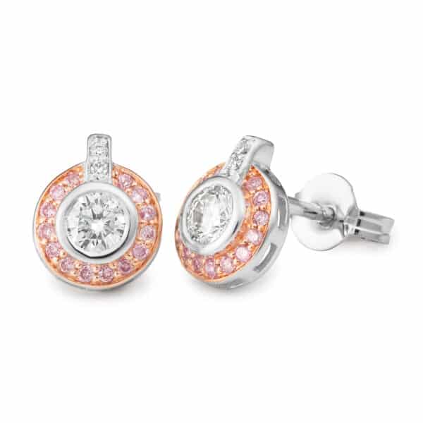 Australian Pink Diamond Earrings