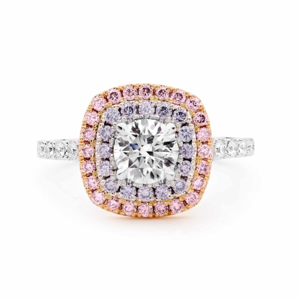 Australian Pink & Blue Diamond Ring