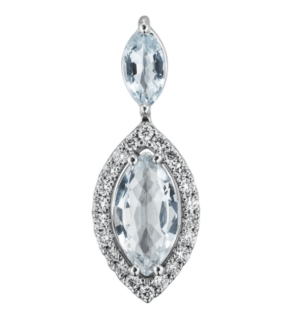Aquamarine & Diamond Pendant