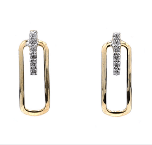 Diamond Bar Earrings