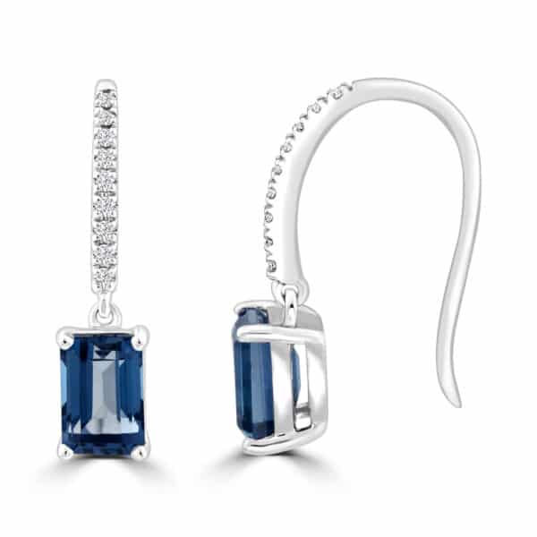 Topaz & Diamond Earrings